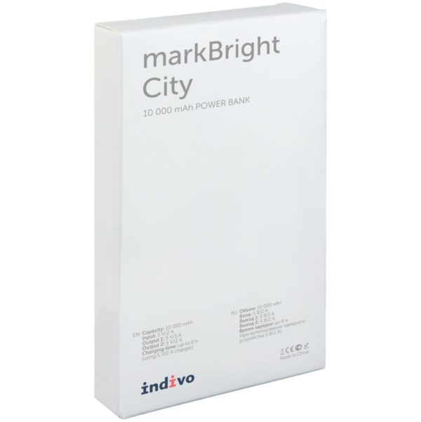 15556.10 6 1000x1000 600x601 - Аккумулятор с подсветкой markBright City, 10000 мАч, черный